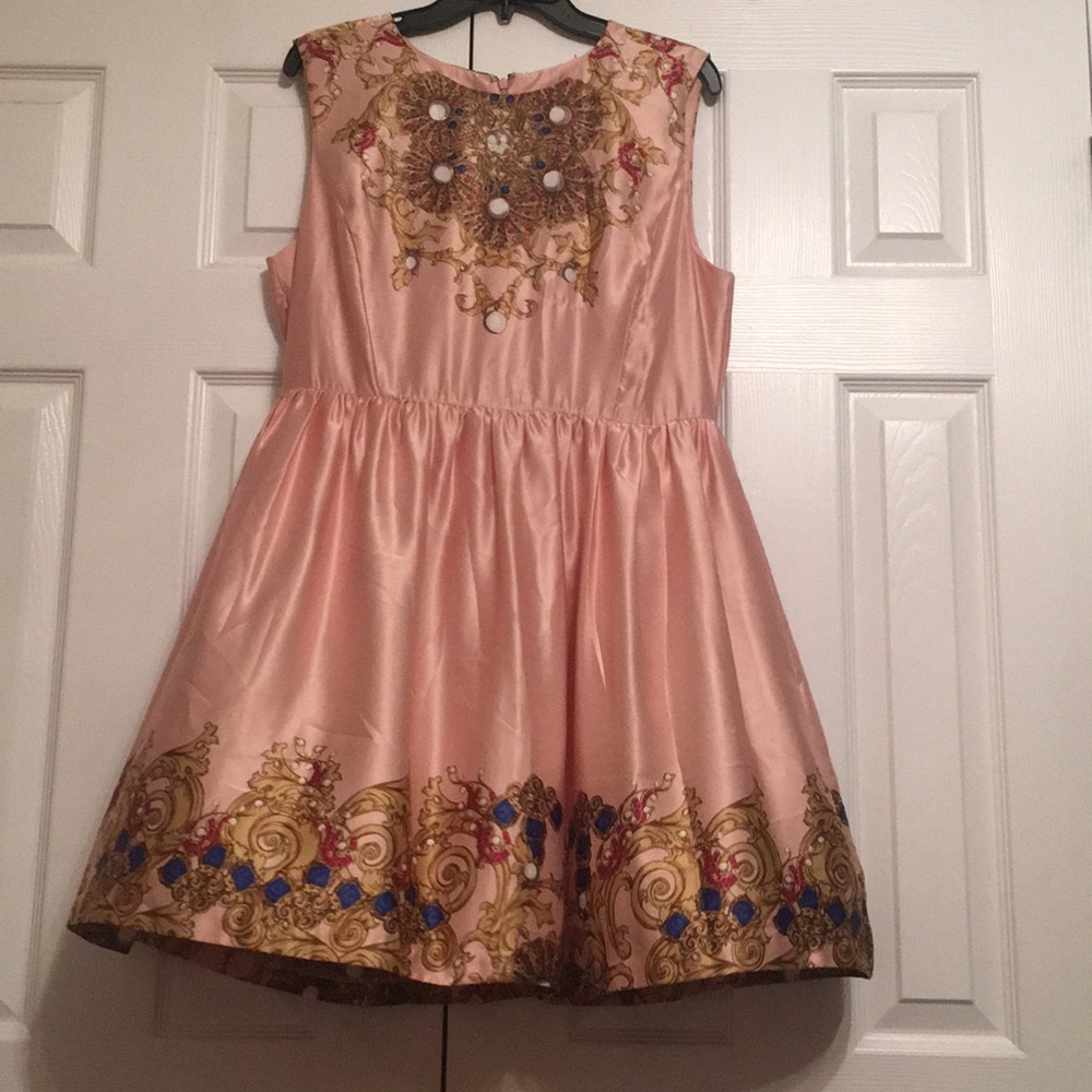 Pink Satin Dress